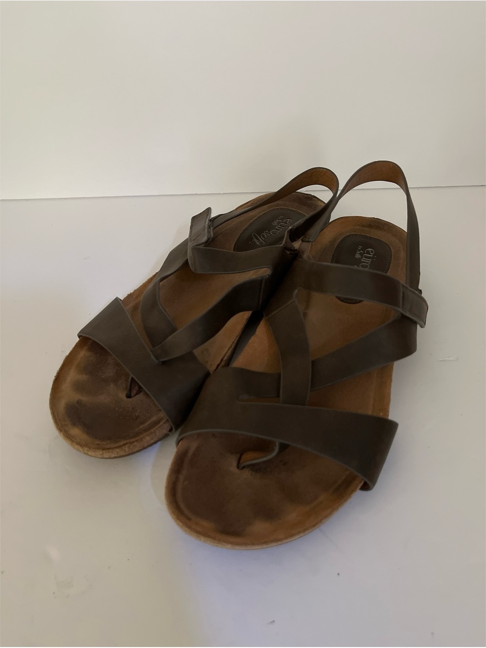 Eurosport Gianetta Brown Wedge Sandal Women’s Size 8.5